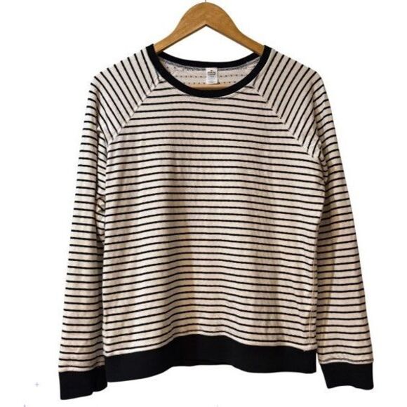 Marine Layer Womens Reversible Sweatshirt Size Medium Strips/Polka Dots - Picture 1 of 7